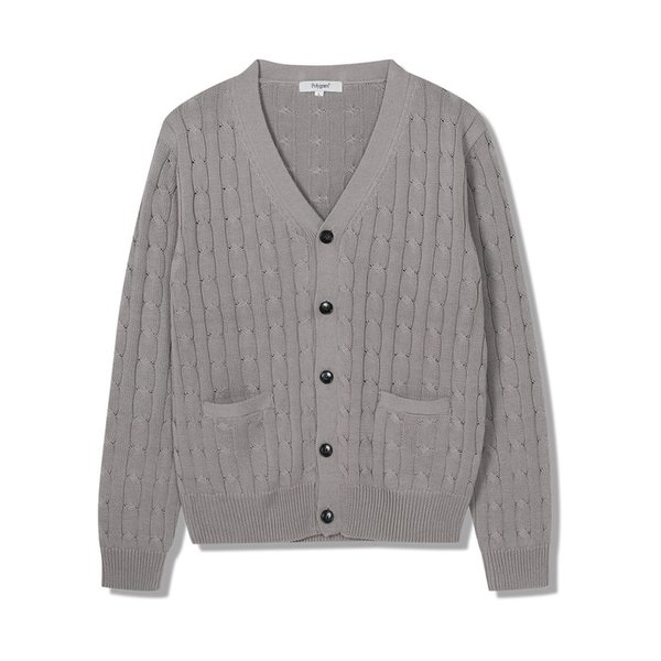 크레프티드 포켓 케이블 가디건 - 7 COLOR