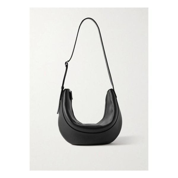 조브 텍스처 가죽 숄더 백 블랙 1647597353807268