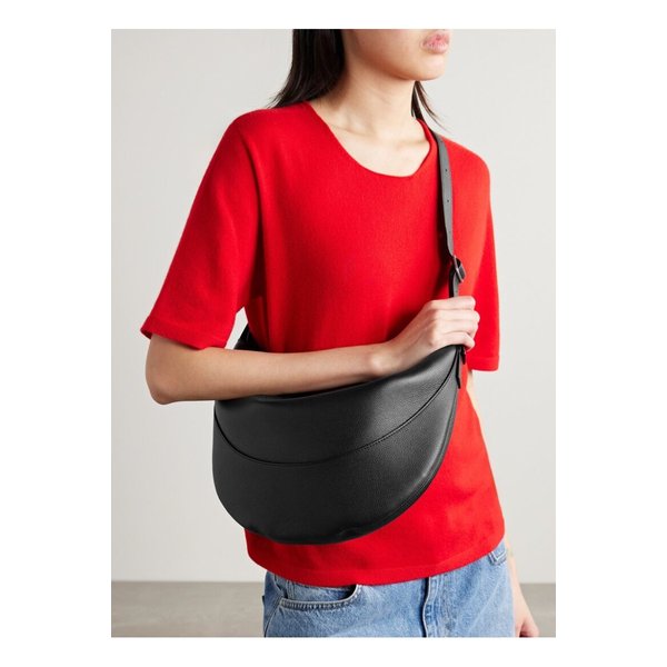 조브 텍스처 가죽 숄더 백 블랙 1647597353807268