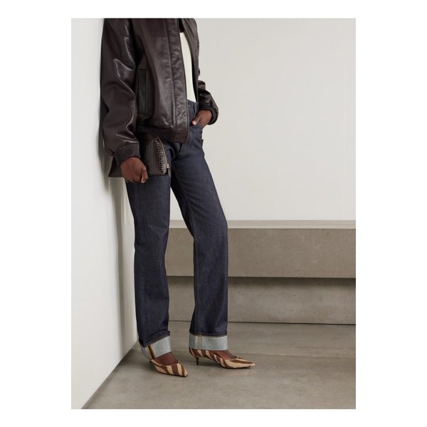 아멜리아 30 지브라 프린트 카프 헤어 펌프스 46376663162853218