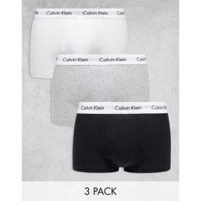 4277834 Calvin Klein low rise trunks 3 pack in cotton stretch