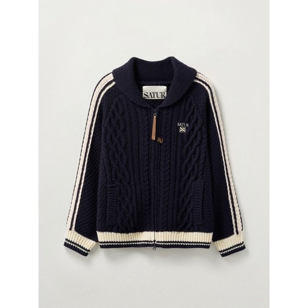 (W) 로턴 코위찬 니트 가디건_네이비