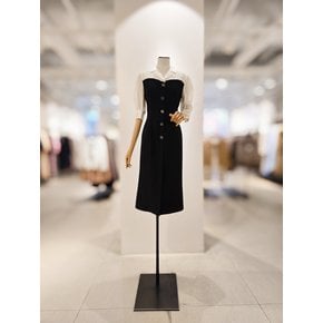 [파주점] [더아이잗컬렉션]슬림핏 버튼업 배색 원피스 CR5A0OP461