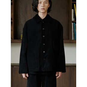 unisex corduroy pocket jacket black