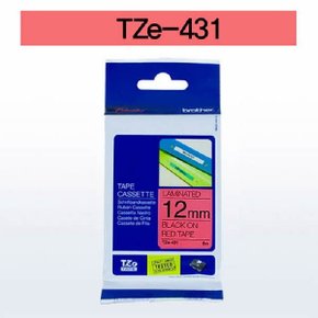 브라더 테이프카트리지(TZe-431/12mm/적색/흑색문자)_N6323200