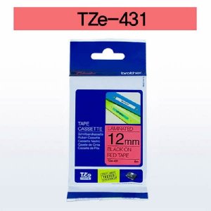  브라더 테이프카트리지(TZe-431/12mm/적색/흑색문자)_N6323200