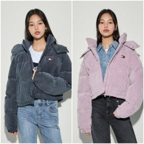 [장원영PICK] 여성 워시드 코듀로이 알래스카 패딩 T32E7QJC40TWT1 TOMMY JEANS