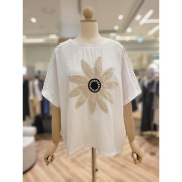 러브앤쇼 썬플라워 나염 티셔츠 LCFHGTS03