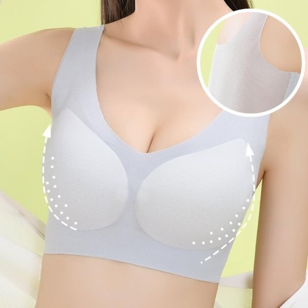 [1+1] [옷자락] 여성 심플 심리스 햄라인 쿨링 메쉬 브래지어