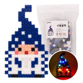 디폼블럭 LED 산타 요정 패키지 8mm 블루 T13