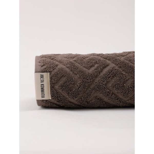 수피마 그릭 미앤더 수건 Brown 10P