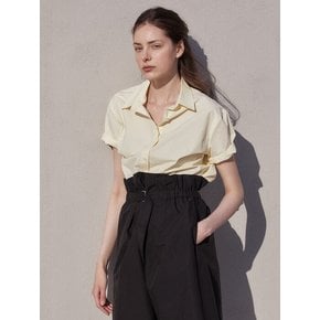 Loose-fit short sleeve shirt (yellow)