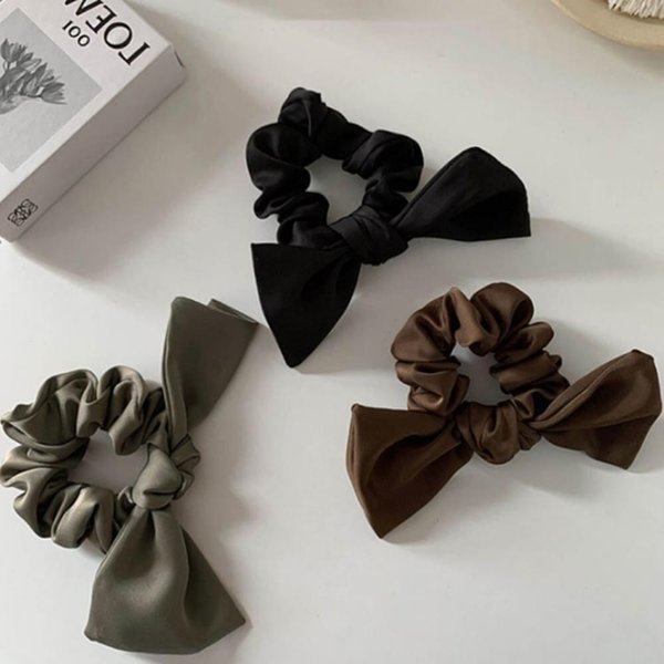 [옷자락] 여성 러블리 베이직 데일리 리본 곱창끈 머리끈