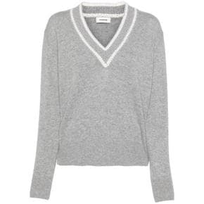 브이넥 니트 점퍼 heather grey SFPPU02391