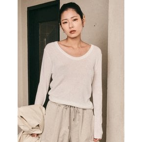 AR_Basic u-neck knit top_4color