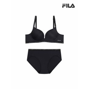 에센셜 베이직 블랙 브라 팬티 세트  FI4BAF1645FBLK 2SKU _P365164676