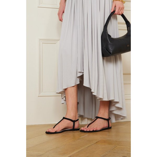 포르테&페르 브레이드 스웨이드 샌들 블랙 38063312421137236