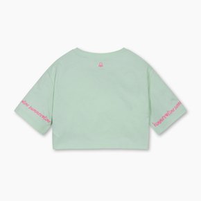 BEACH 자수 크롭 티셔츠_3096C10PCMT