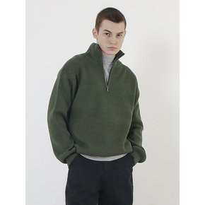 Modal Knit Half Zip-up (Green)