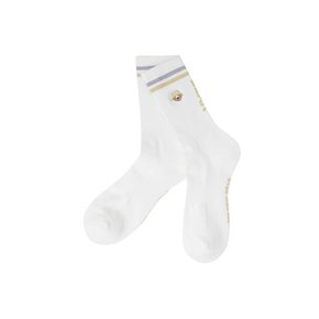 (U) Back Lettering Bucket Bear Mid Socks   G6LAX26211YEX