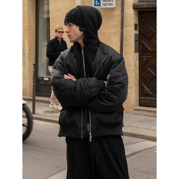 Hood MA1 Jacket CSOj-106 (black) [Unisex]