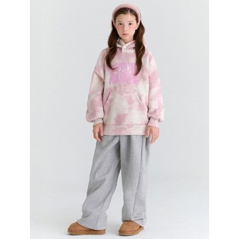 오실롯주니어 [SET] E22 기모 트위스터 후드 셋업 (핑크/그레이)