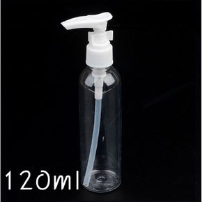 120ml 투명 펌핑형 공병 펌프형 용기 X3개 외출 소분