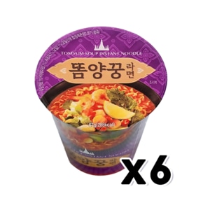 똠양꿍라면 컵라면용기 67g x 6개