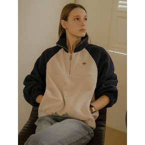 Coloring point high-neck fleece MTM_Navy