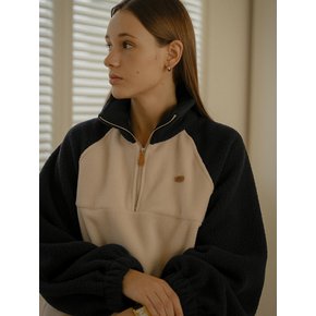 Coloring point high-neck fleece MTM_Navy