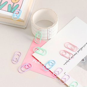 하트 클립 아트 컬러 예쁜 페이퍼 6color 종이 문서 다꾸 문구 모양 캐릭터 디자인