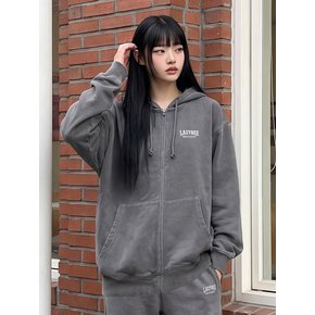 트랙 피그먼트 루즈핏 후드 집업 W 차콜