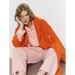 FRANKLY Logo Fetch Terry Robe, Orange