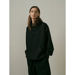 Half zip-up sweat shirt (black)