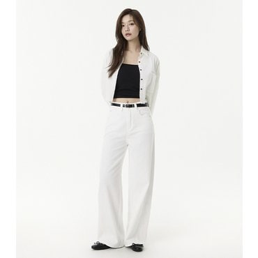 플라스틱아일랜드 절개 디테일 데님 팬츠 (PR2DP331)