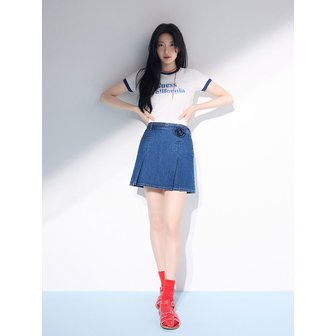 게스 [SUZY] D톤 인디고 스커트 YQ2D2555