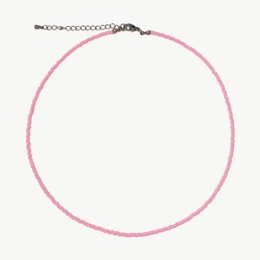 Pink Fine Color Beads Necklace