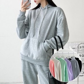 루아 기모 후드티 6color 루즈핏 겨울 긴팔 후드티셔츠