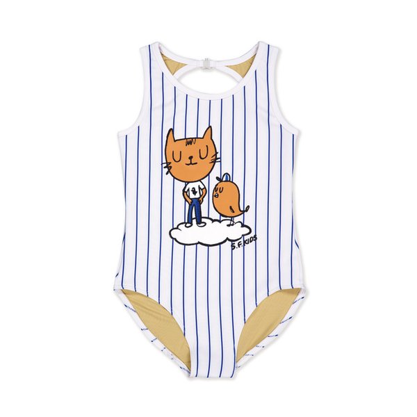 고양이 원피스 수영복