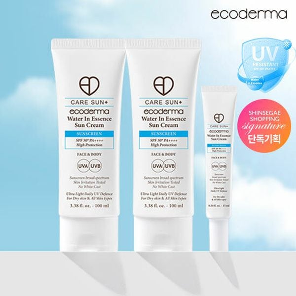 (초특가) 에코더마 비건 수분 선크림 100ml x 2개 + 15ml x 1개