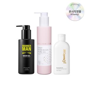 데일리 에코아워시 퓨어 젤200ml+매너맨 남성청결제150ml+이브닝 럽젤100ml