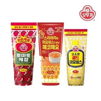 오뚜기 토마토케찹 500g+골드 마요네스 300g+매코매요 210g