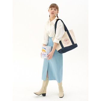 가니송 Cupid Embroidery Eco Bag_navy