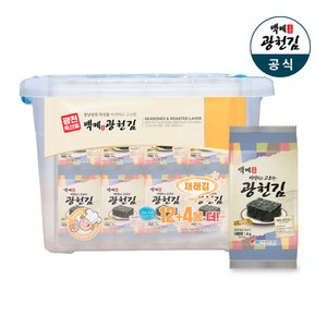 광천김 재래/파래 도시락김 32봉 + 리빙박스 증정