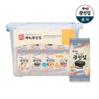 광천김 재래/파래 도시락김 32봉 + 리빙박스 증정