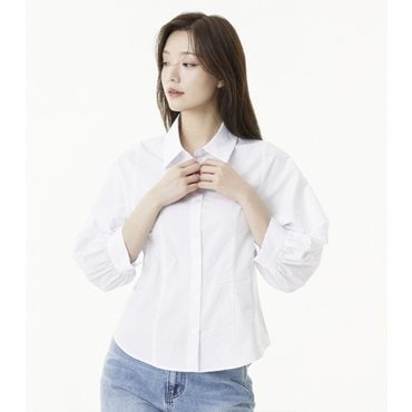 플라스틱아일랜드 소매볼륨자수 블라우스 (PR2WB461)