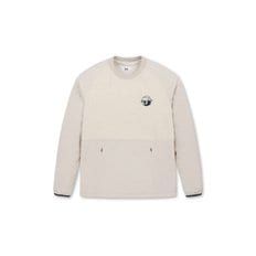 Men Woven Hybrid Fleece Pullover_WMTBW24803LBR