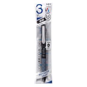 그린에버 일본 Tombow 리포터 스마트 0.5mm 3색 유성볼펜 블랙