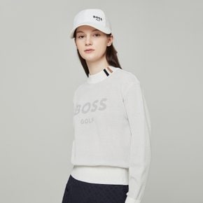 [GIFT 100% 증정] BOSS 로고 자카드 니트 WOMAN WHITE