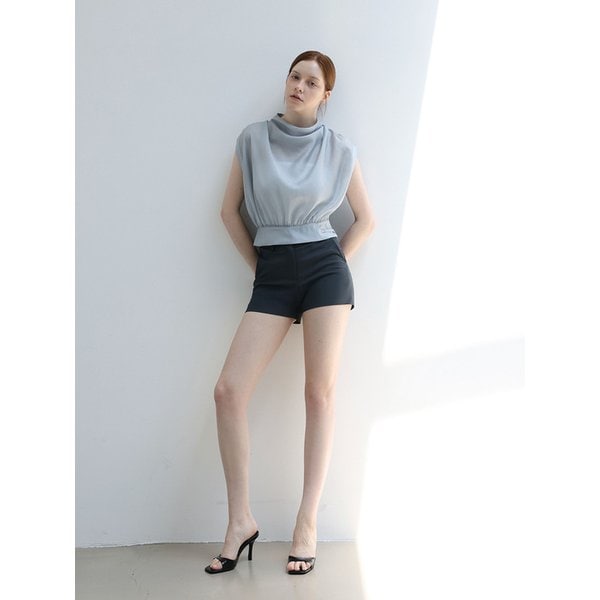 Soft veil blouse - DUSTY BLUE